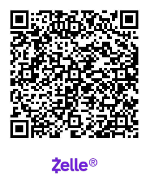 Zelle QR code to donate from your bank.