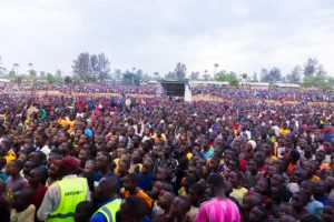 Large crowd at evangelistic event in Rwanda